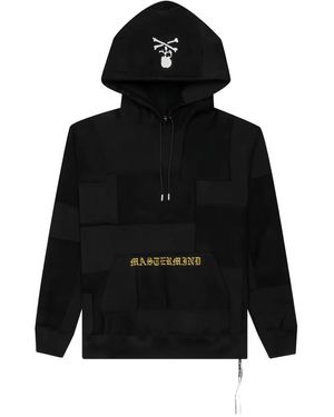 Mastermind Japan Skull-Patch Panelled Hoodie - Black