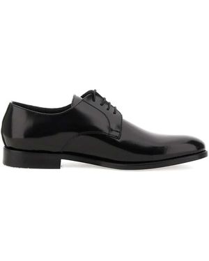 Duca Degli Abruzzi Leather Derby Shoes - Black