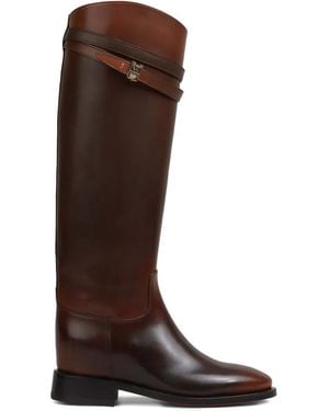 Santoni Hermione Strap Boots - Brown