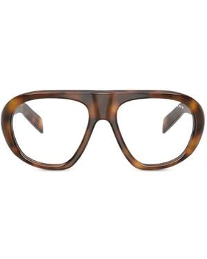 Prada Geometrische Sonnenbrille - Schwarz