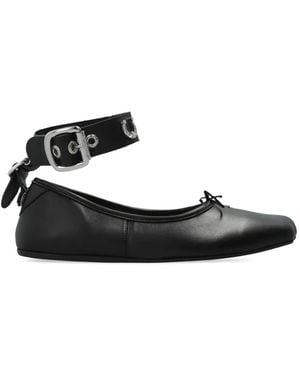 Vivienne Westwood Bardot Ankle-Strap Ballet Flats - White