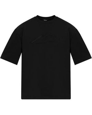 DSquared² Logo-Embroidered T-Shirt - Black