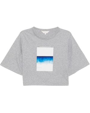 To b. by agnès b. Sea-Print T-Shirt - White