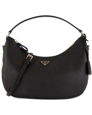 Prada Schultertasche mit Reißverschluss - Schwarz