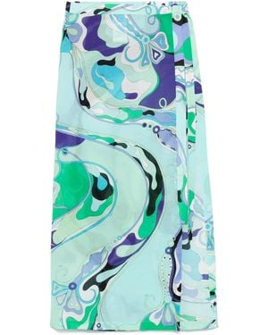 PUCCI Printed Midi Skirt - Blue