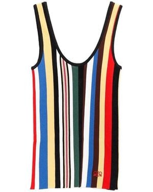 Loewe Multicolor Striped Top - Red
