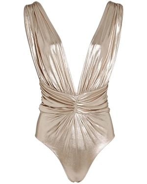 Giambattista Valli Costume Intero Metallizzato - Bianco