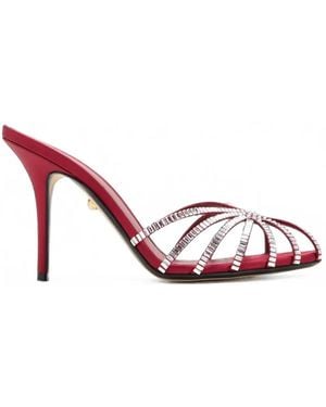 ALEVI Emily Crystal-Embellished Sandals - Pink