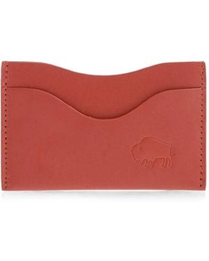 Il Bisonte Leather Card Holder - Red