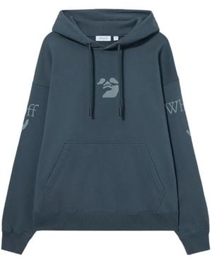 Off-White c/o Virgil Abloh Swimming Logo Skate Hoodie - Blue