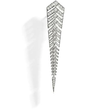 Statement Paris Sterling Stairway Xl Diamond Drop Earrings - White