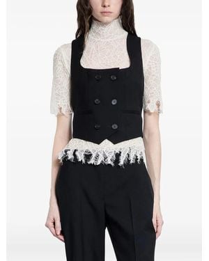 McQueen Gilet Doppiopetto - Nero