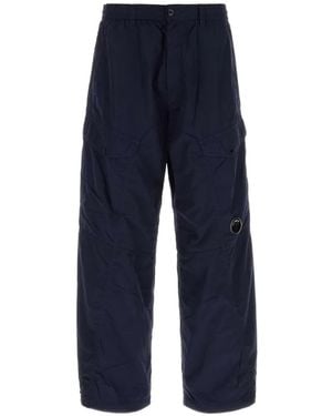 C.P. Company Chrome-R No-Side-Seams Lens Cargo Trousers - Blue