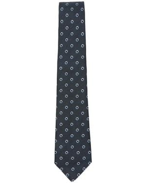 Canali Geometric-Pattern Tie - Blue