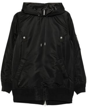 Sacai Kapuzenjacke Mit Reißverschluss - Schwarz