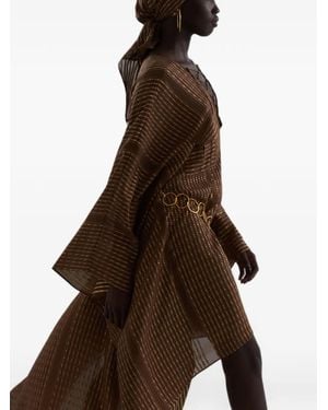 ‎Taller Marmo Casablanca Fringed Headscarf - Brown
