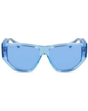 Ferragamo Eyewear Sonnenbrille Mit Geometrischem Gestell - Blau