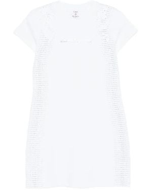 CASABLANCA Crystal-Embellishment Mini Dress - White
