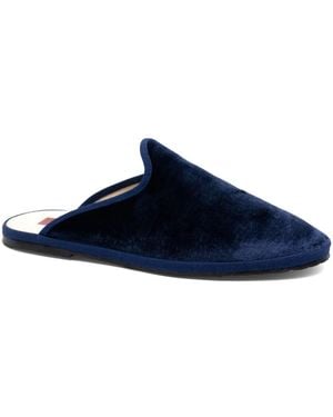 Gondolina Murano Velvet Mules - Blue