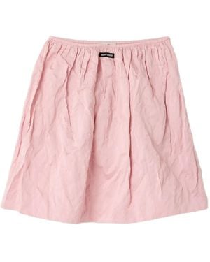 Miu Miu Minifalda Con Detalle Del Logo - Rosa
