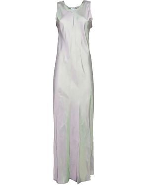 Aspesi Satin-Effect Sleeveless Maxi Dress - White