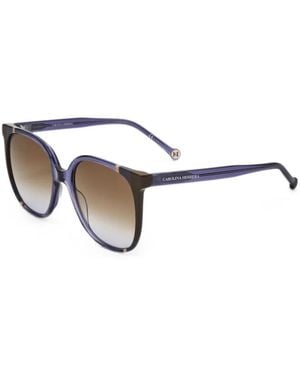 Carolina Herrera Square-Frame Sunglasses - Metallic