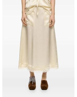 Bimba Y Lola Pocket Rock mit Spitzenbesatz - Natur