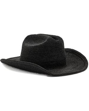 Lack of Color Raffia Cowboy Sun Hat - Black