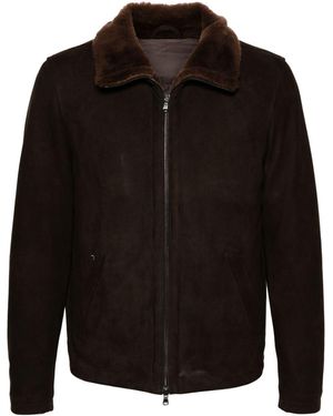 Barba Napoli Dennis Shearling Jacket - Black