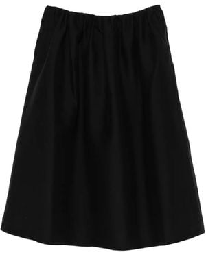 TOTEME Wool Midi Skirt - Black