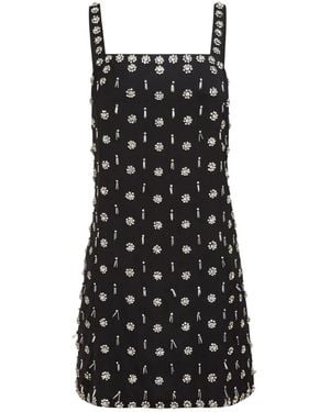 Toccin Dove Hand-Beaded Mini Shift Dress - Black