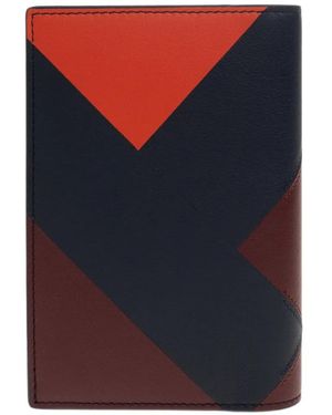 Loewe Anagram Leather Passport Cover - Blue