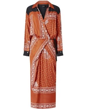 Pinko Kleid mit Bandana-Print - Orange