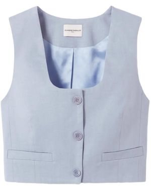 Claudie Pierlot Chaleco Con Botones Y Cuello Cuadrado - Azul