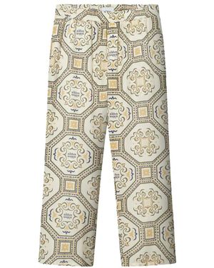 Nikben Patterned Trousers - White