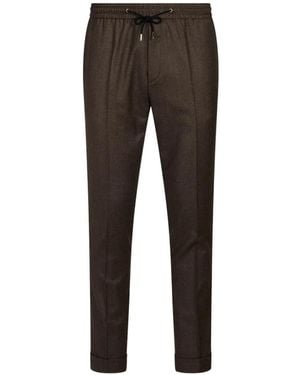 Paul Smith Drawstring-Waist Cuffed-Hem Trousers - Grey