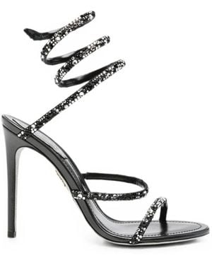 Rene Caovilla Cleo Crystal-Embellished Sandals - White