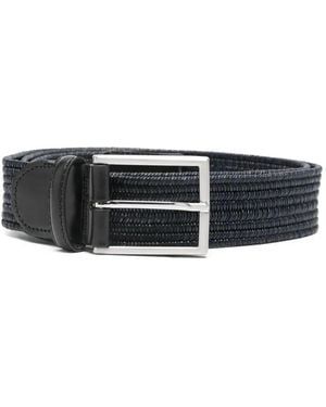 Canali Braided-Design Belt - White