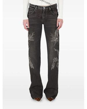 Blumarine Eyelet-Embellished Jeans - Black