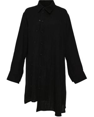 Yohji Yamamoto Asymmetric Button-up Shirt - Black
