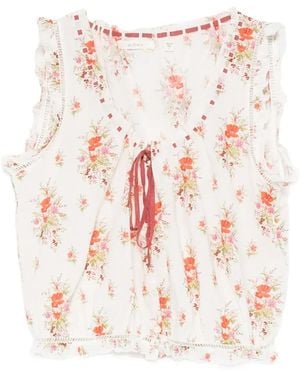 Doen Shirt Met Bloemenprint - Wit