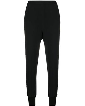 Stella McCartney Lace Cut-out Tapered Trousers - Black
