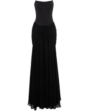 V:PM ATELIER Ruched-Detail Dress - Black