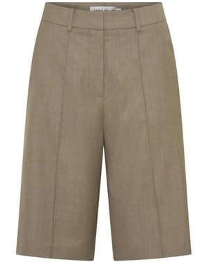 Anna Quan Ando Pleated Midi Shorts - Grey