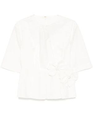 Elie Saab Poplin Blouse - White