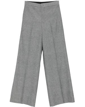 Twinset Chevron-Pattern Wide-Leg Pants - Grey