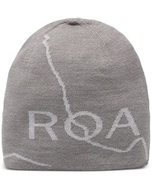 ROA Logo-Detail Wool Beanie Hat - Grey