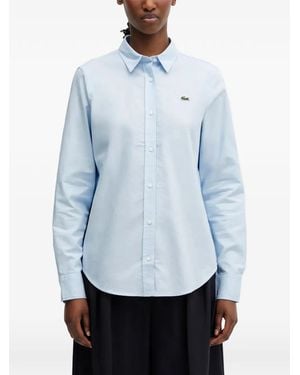 Lacoste Hemd Mit Logo - Blau