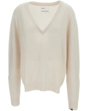 Extreme Cashmere V-Neck Cashmere Jumper - White