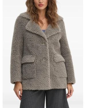 Sisley Fleece-Texture Jacket - Gray